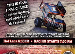 Final Sprint Car Race of 2025 Saturday Night
