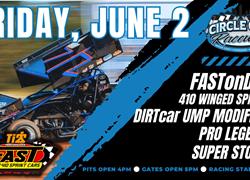 FASTonDIRT WINGED 410 Sprint Cars Coming to Circle City Raceway This Friday Night