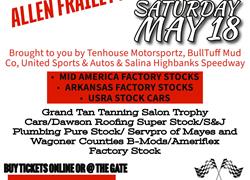 Join us this Saturday, May 18, 2024 - Allen Frailey Memorial