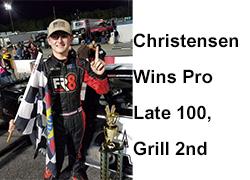 Christensen Wins PLM 100 from Pole.