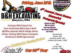 Jason Baune Sport Compact Special & Late Model Street Stocks at Murray County Speedway - June 27