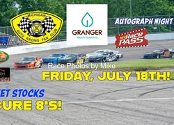 RACE DAY! Welcome Granger Waste Services & Michigan Auto Racing Fan Club