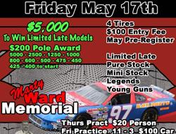 NEXT EVENT: Marty Ward Memorial Friday May 17th 8p