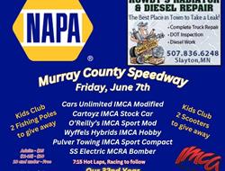 June 7th Racing at the Murray County Speedway