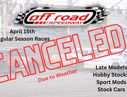 April 15th races canceled
