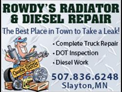 Rowdy's Repair & Avoca Spray Sponsors for August 2