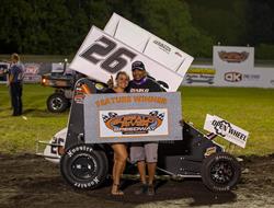 Chris Crowder Wins POWRi MKLS Feature with Dexter