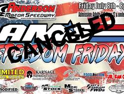 NEXT EVENT: CANCELED Freedom Friday July 8th 8pm