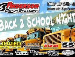 NEXT EVENT: Back 2 School Night Friday July 28th