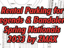 Master Parking Layout for  ZMAX / US Legends Sprin