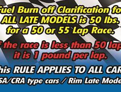 Fuel Burn Off Clarification for ALL LATE MODELS