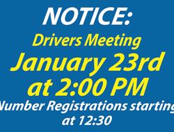 Veterans Motorplex drivers meeting January 23rd 2