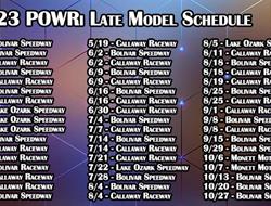 2023 Season Schedule for the POWRi Late Models