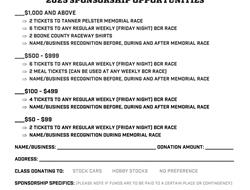 5th Annual Tanner Pelster Memorial **$10,111**