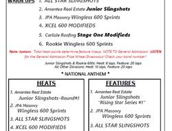 5/21/22 Schedule of Events "Rising Star #1" & XCEL