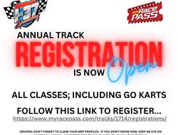 Online Annual Track REGISTRATION in now OPEN!