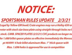 Sportsman Rules Update