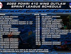 Inaugural POWRi 410 Wing Outlaw Sprint League 2022