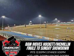 Rain Moves Hockett/McMillin Finale To Sunday Event