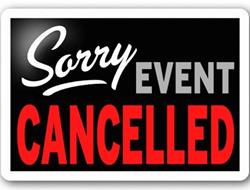 April 25th event cancelled