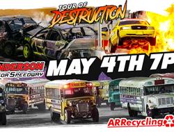 NEXT EVENT: Tour Of Destruction Saturday May 4th 7