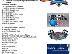 June 4th Racing Schedule