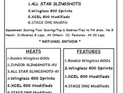 SLINGSHOT SPEEDWEEK FINALE Plus XCEL 600 Modified