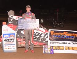 Wiedeman Wins Wild Fayette County Feature in POWRi