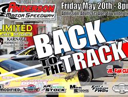 NEXT EVENT: Back To The Track Friday May 20th  8pm