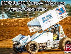 Ayrton Gennetten Repeats as POWRi 410 Outlaw Sprin