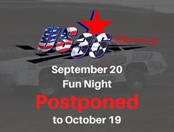 Fun Night Postponed to October 19