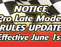 Rule Revision for PRO LATE MODEL DIVISION CRATE EN