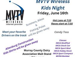 Friday June 16th - Races sponsored by MVTV - Kids
