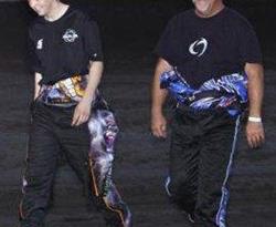 Myself and Randy Martin, walking the track during intermission. Danny Howk