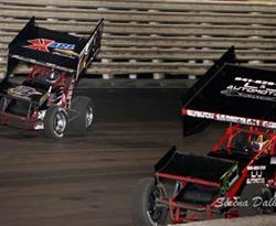 Racing with Matt Moro at Knoxville Raceway on 4-27