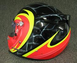 New painted helmet painted by Noah Ennis of Shell Shock.