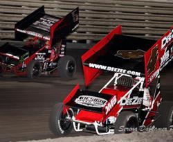 Racing with Jon Agan at Knoxville Raceway on 4-27