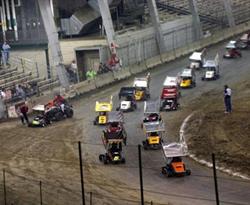 Racing at the Tulsa Shootout- Jamie started first row outside in the A-Main.
