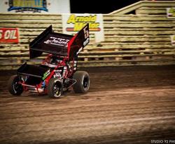 Winning the C Main at 360 Nationals at Knoxville Raceway. Studio 92 Photography
