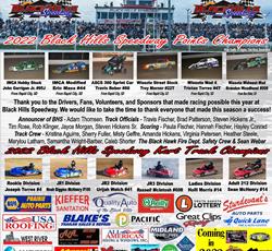 2022 Black Hills Speedway Champions!