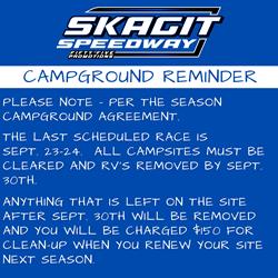 CAMPGROUND CLEAR BY SEPT 30
