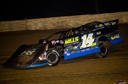 Trey Mills races into first-career Lucas Oil Late Model Dirt Series feature at A