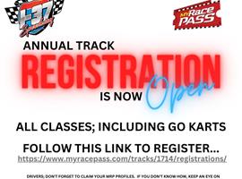 Online Annual Track REGISTRATION in now OPEN!