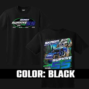 2023 Black Survive 55 - Youth T-Shirt Large