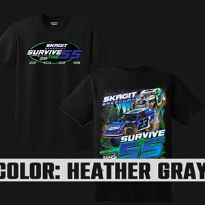 2023 Heather Gray Survive 55 - Youth T-Shirt Large