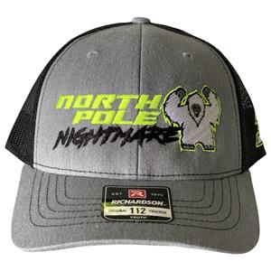 North Pole Nightmare Snapback Hat - Charcoal/Black/Neon