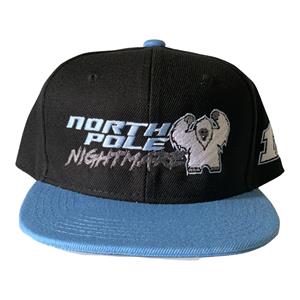 2023 North Pole Nightmare Youth Snapback Hat - Black/Sky Blue