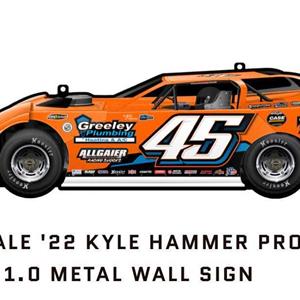 2022 Kyle Hammer Speed Stampz Wall Sign