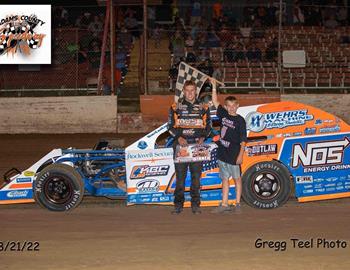 Nick in Victory Lane at Adams County Speedway on August 21.