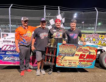 Tom won the second round of the 2022 Dakota Classic Mod Tour at Jamestown Speedway on July 10.